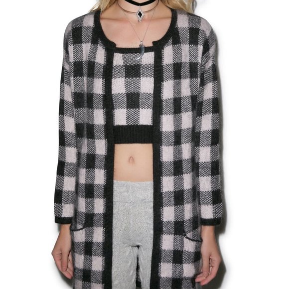 For Love & Lemons KNITZ Lumberjack Cardigan S - Picture 2 of 3